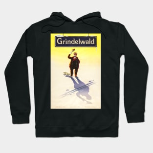 Grindelwald, Switzerland, Ski Poster Hoodie